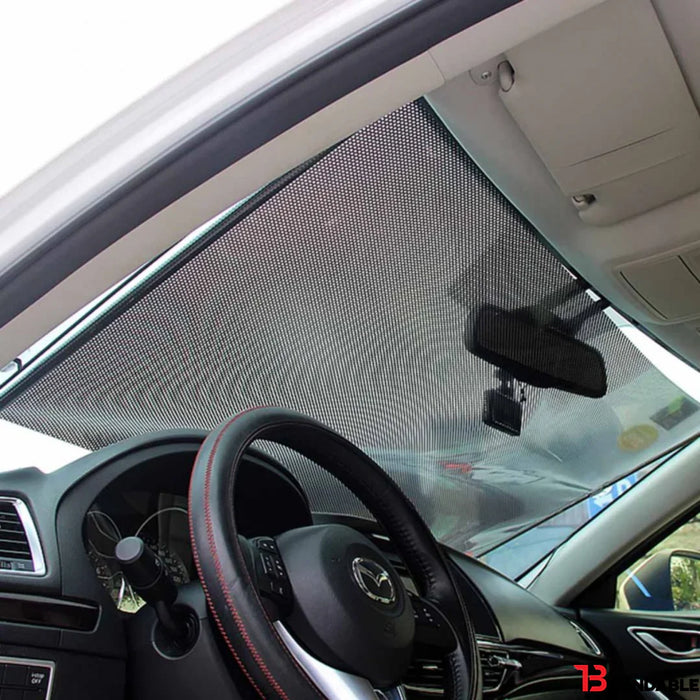 RETRACTABLE CAR WIND SHIELD SUN SHADE