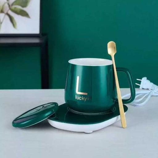 Electric Heated Coffee Mug With Temperature Controlled Pad (random Color)